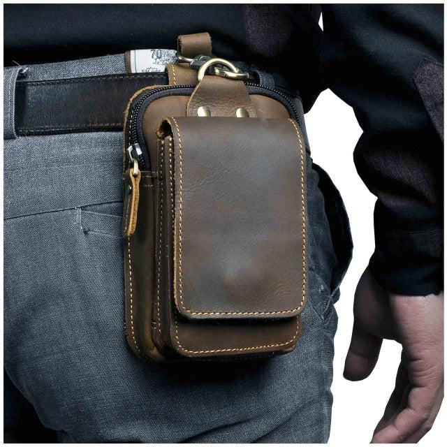 6 inch small belt bag with hook