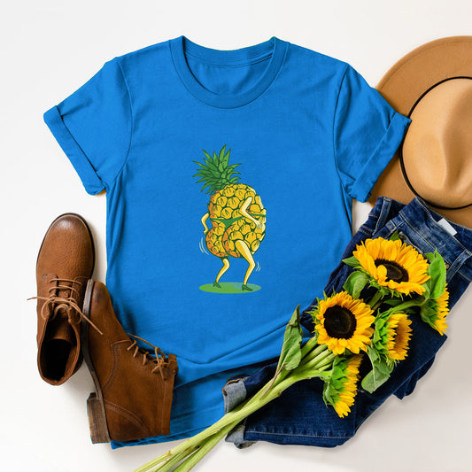 Cartoon Pineapple Print T-Shirt