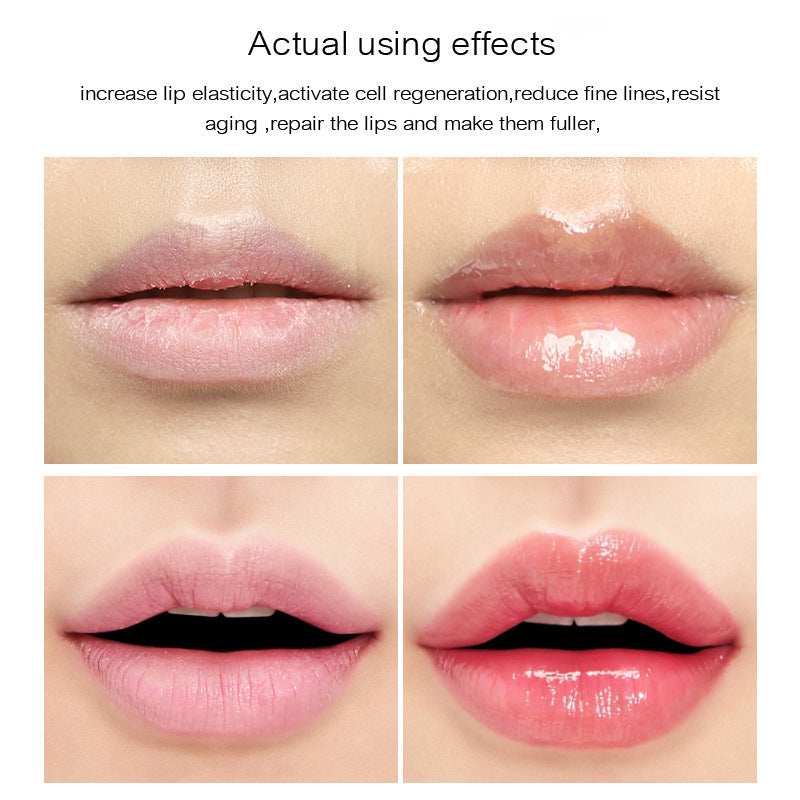 Lip  glaze with transparent lips
