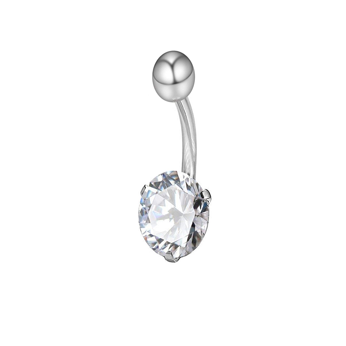 Three Claw Ball Exquisite Zircon Belly Button Ring