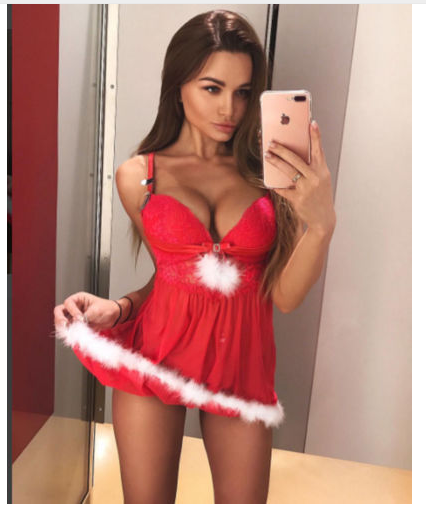 Women's Sexy Lingerie Sling Christmas Holiday Costume Set