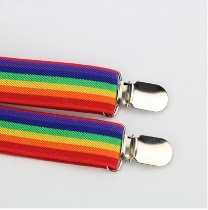 Colorful Striped Strap Suspenders