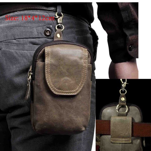 6 inch small belt bag with hook
