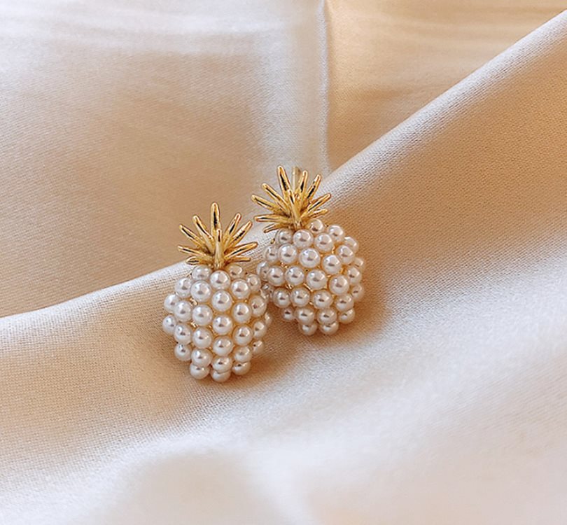 Pineapple Starfish Pearl Earrings
