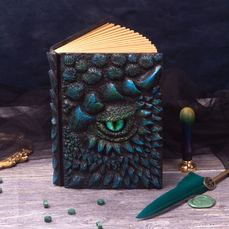 Personalized Embossed Dragon Book Resin Crafts Notebook