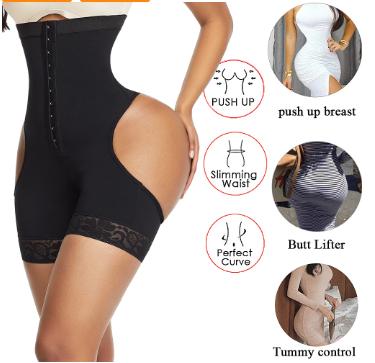 Women Shapewear High Waist Butt Lifter Tummy Control Underwear Workout Waist Trainer Corset