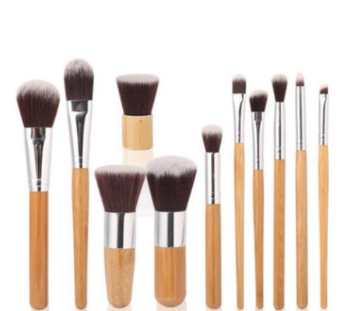 Bamboo Handle Makeup Brush Bamboo Pole Makeup Brushes Suit Bamboo Pole With Sack Top Quality