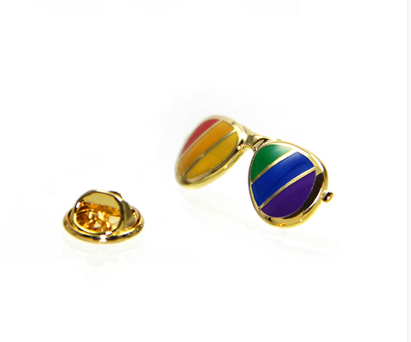 Six Colors Rainbow Glasses Brooch Ornaments Gay