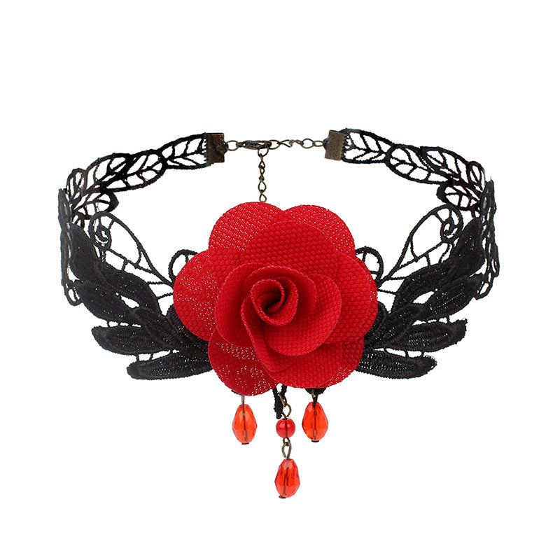 Cross-border Accessories Multi-layer Tassel Lace Collar Gothic Lolita Vintage Choker Necklace