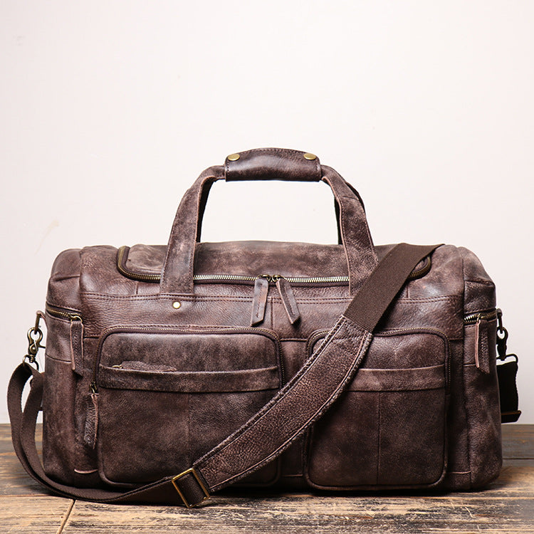 Frosted Leather Duffel Bag