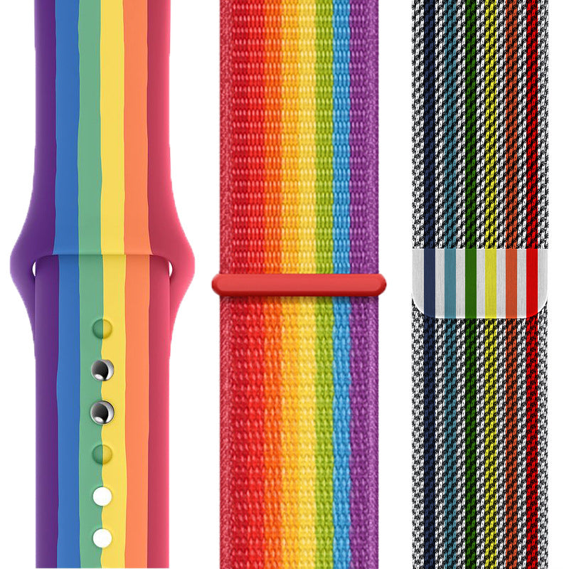 Rainbow Silicone Watch Band Full Range Of Sports