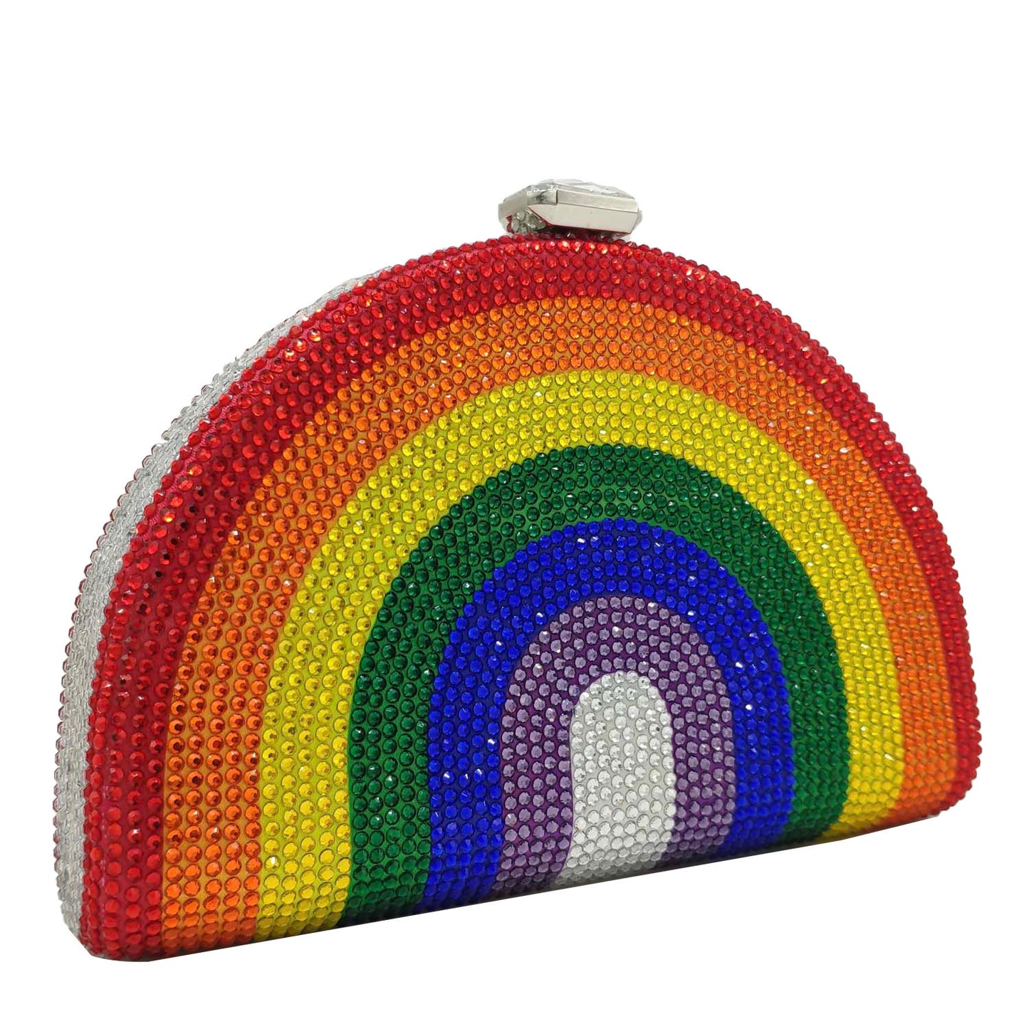 Hot diamond rainbow bag clutch