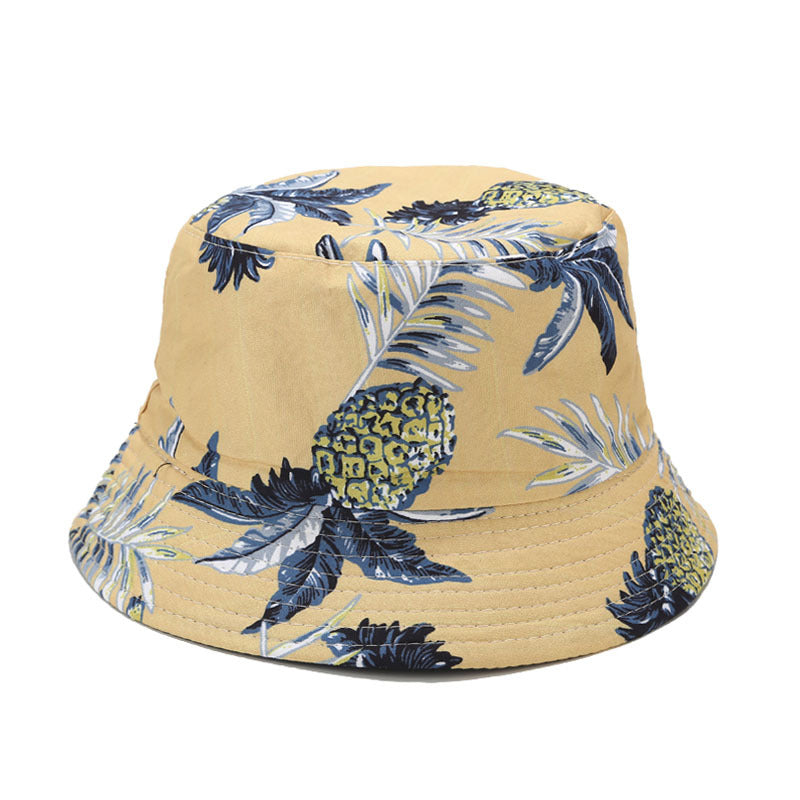 Cotton pineapple double sided sunshade hat