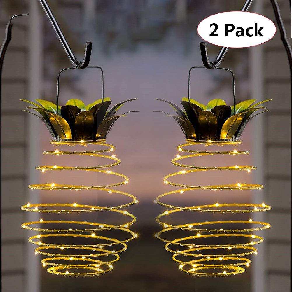 Solar Pineapple Light Wrought Iron Lantern Led Copper Wire String Light