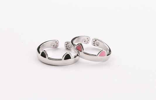 Korean Version Of Cute Cat Couple Ring