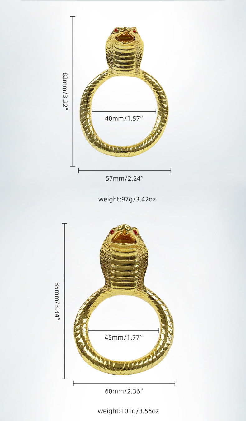Zinc Alloy Snake Head Load-bearing Bondage Metal Ring