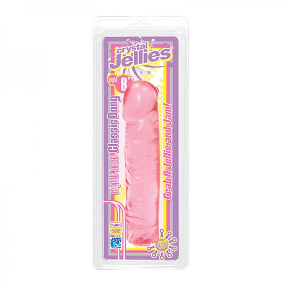 Crystal Jellies Classic Dong 8 Inch - Pink