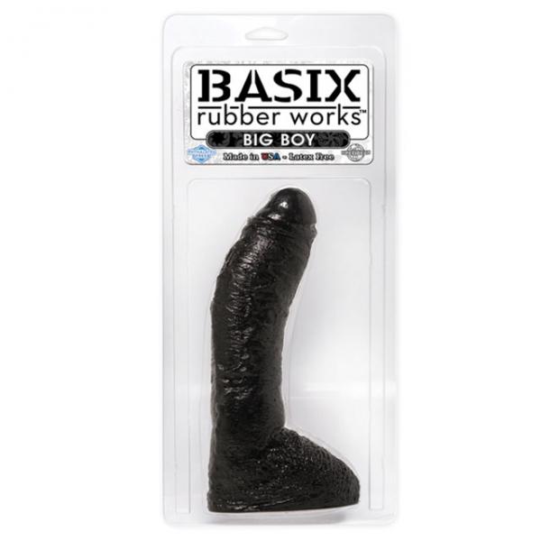 Basix Rubber Works 10 inches Fat Boy Black Dildo