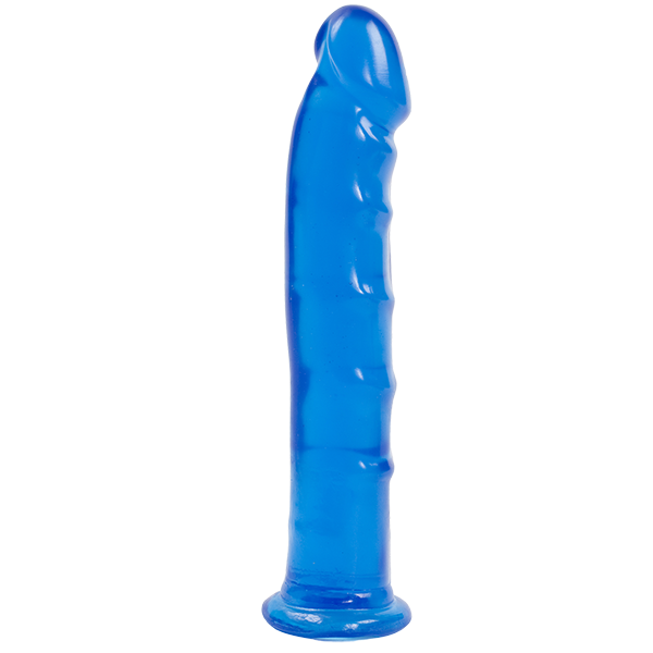 Jelly Jewels Dong With Suction Cup 8 Inch - Blue