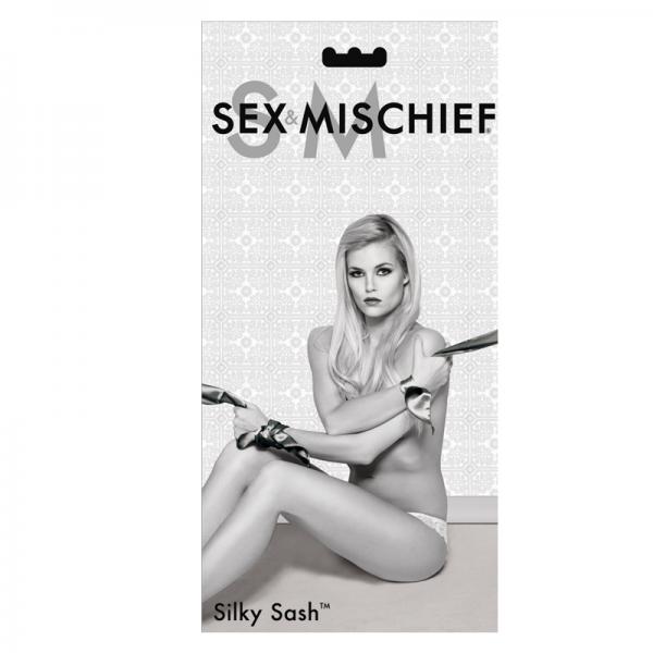 Sex And Mischief Silky Sash Restraints Black
