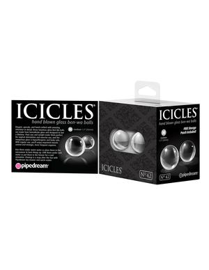 Icicles No 42 Medium Glass Ben Wa Balls Clear