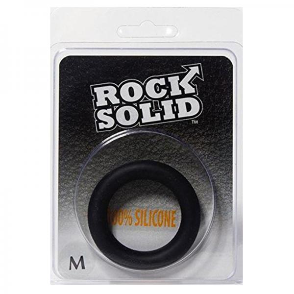 Rock Solid Silicone Black C Ring, Medium (1 7/8in) In A Clamshell