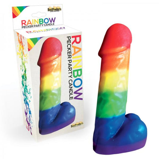 Rainbow Pecker Party Candle 7 inches