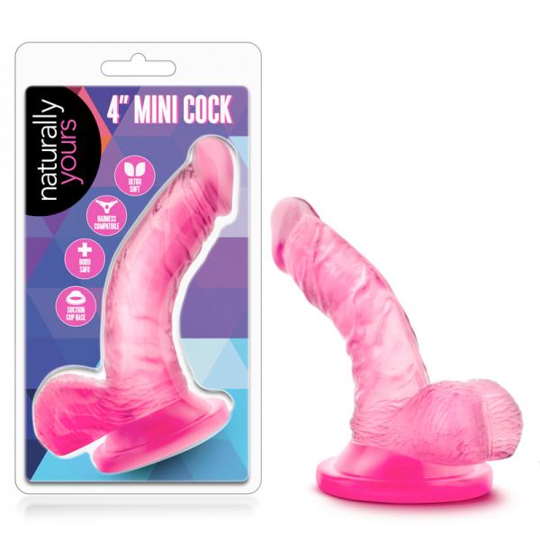 Naturally Yours 4 inches Mini Cock Pink Dildo
