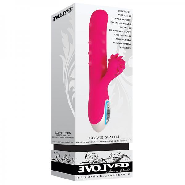 Evolved Love Spun Silicone Rechargeable Pink