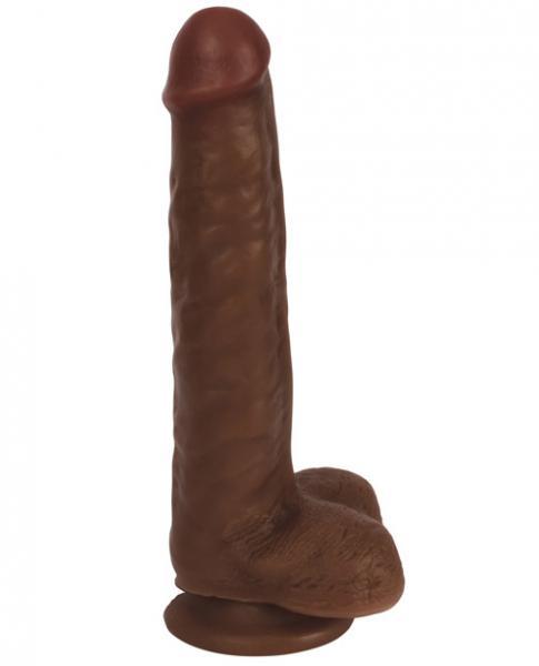 Thinz 8 inches Slim Dong with Balls Chocolate Brown