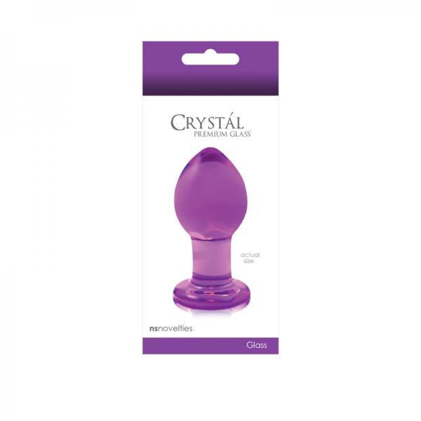 Crystal Premium Glass Plug Medium Purple