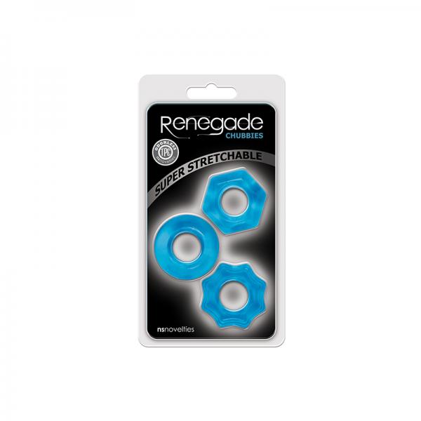 Renegade Chubbies 3 Pack Cock Rings Blue