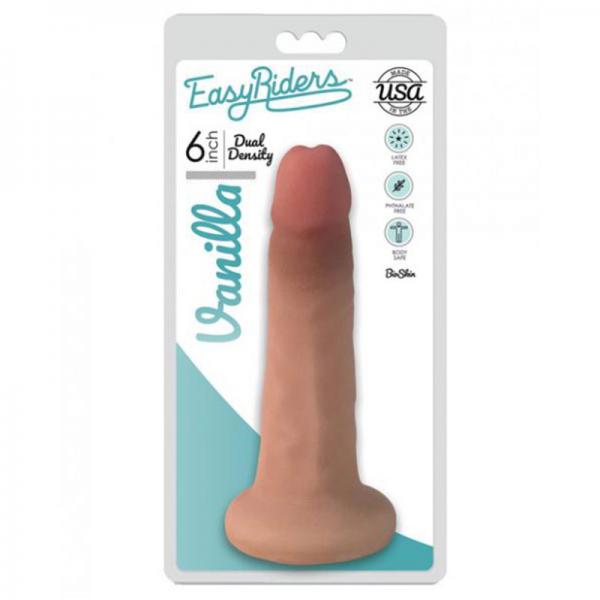 Easy Riders 6 inches Dual Density Dong Beige