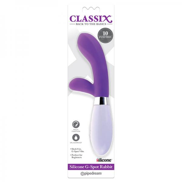 Classix Silicone G-Spot Rabbit Style Vibrator Purple