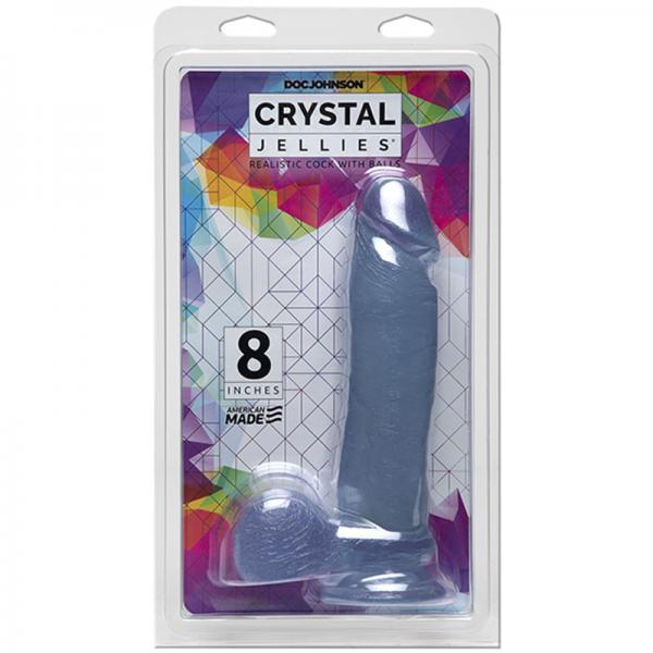 Crystal Jellies Ballsy Cock 8.75 inches Clear Dildo