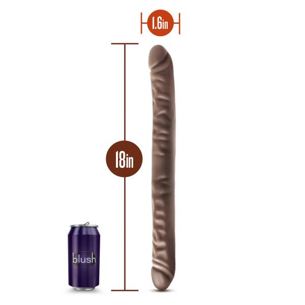 Dr Skin 18 inches Double Dildo Brown