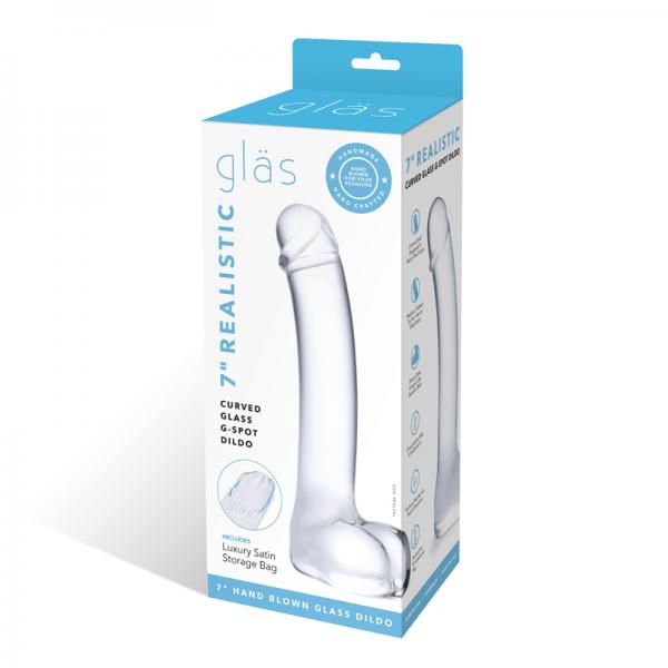 7in Realistic Curved Glass G-spot Dildo