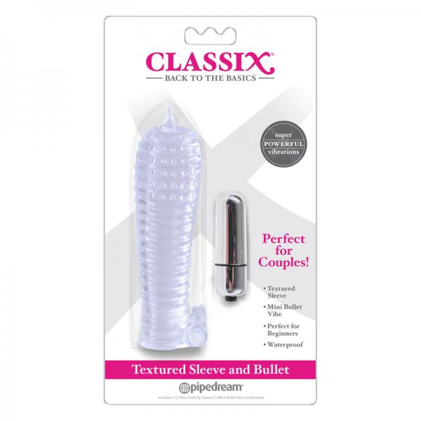 Classix Textured Sleeve&bullet,clear