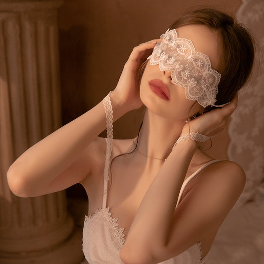 Erotic Lingerie Lace Perspective Embroidered Hollow Eye Mask Adjustable