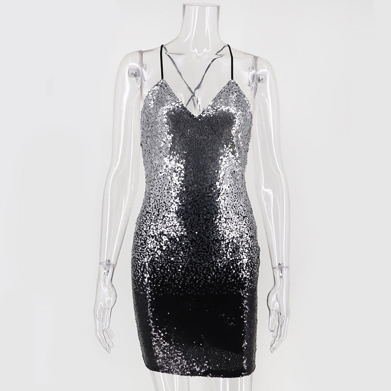 Ombre Sequin Nightclub Dress