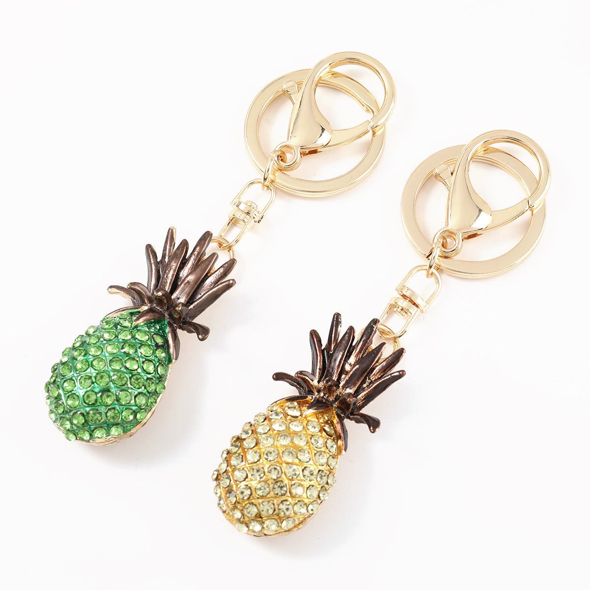 European And American Alloy Diamond Pineapple Keychain Pendant