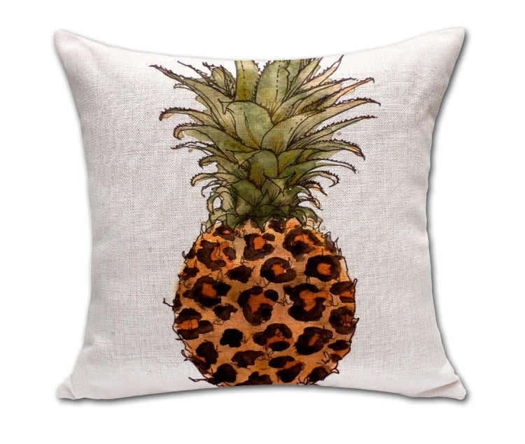 Sketch Pineapple Cotton Linen Home Sofa Office Throw Pillow
