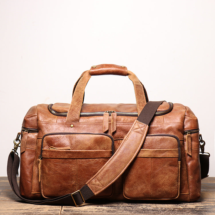 Frosted Leather Duffel Bag