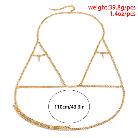 Sexual Geometric Tassel Pendant Clothes Chain