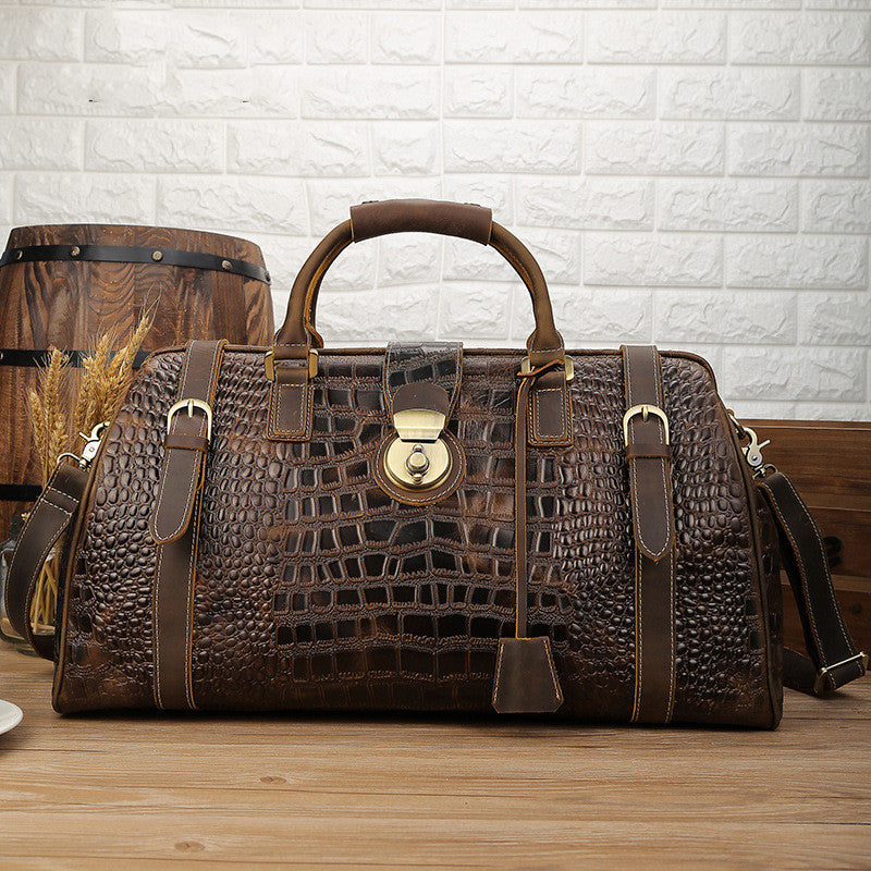 Trendy Cow European And American Men's Leather Pattern Travel Bag