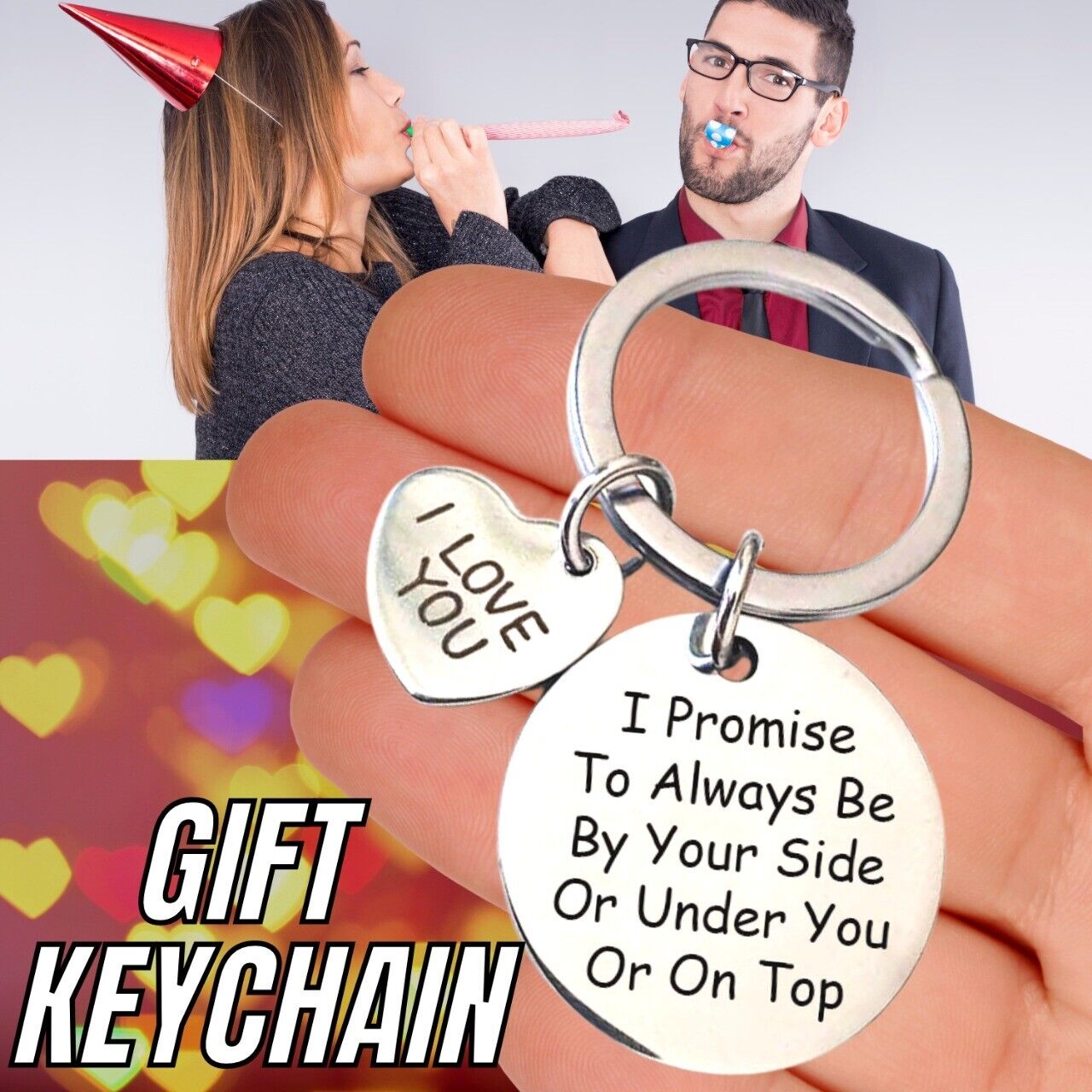 Funny Sexy Dirty Keychain Gift For Her Girlfriend Wife Love Key Ring Tag Couple