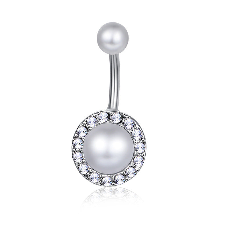 Lovely Pearl Shaped Belly Button Ring