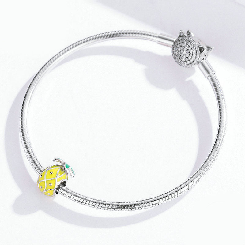 Fashion Simple S925 Silver Pineapple Bracelet Beaded
