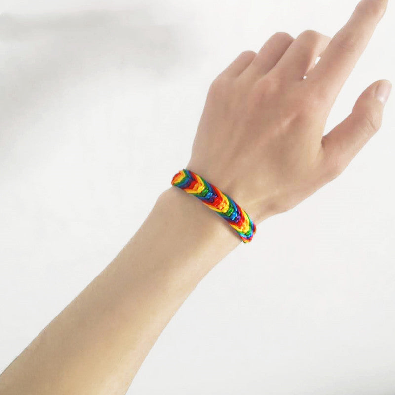 Six-color Rainbow Bracelet Braided Hand Rope