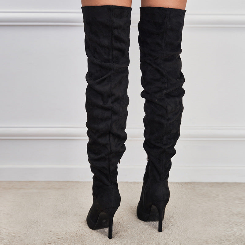 Over The Knee Pointed Toe Stiletto Boots